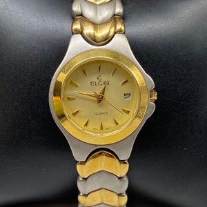 Vintage Classic Elgin Watch Gold Steel Ladies Watch