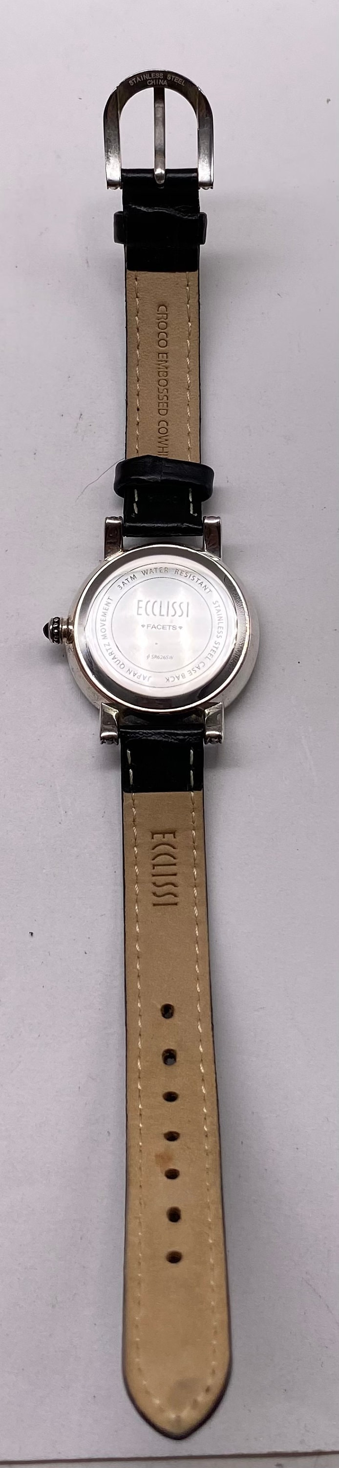 New Ecclissi Facets Minimalist Black Leather Watch with Swirl Pattern Dial il_fullxfull.5589005687_sojm.jpg main image 4