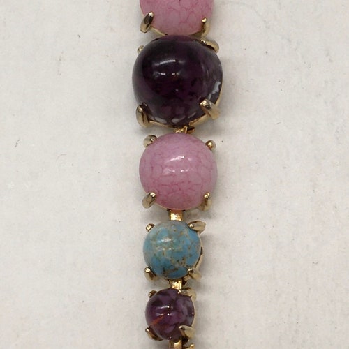 Antique shops Art Deco Bohemian Glass Bracelet
