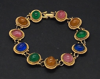 Vintage Gripoix Glass Weiss Bracelet