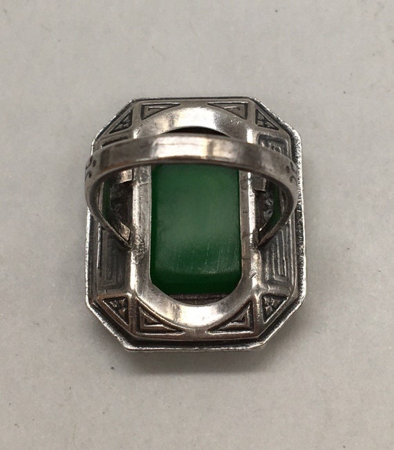 Vintage Sterling Silver Art Deco Ring With Marcasite for