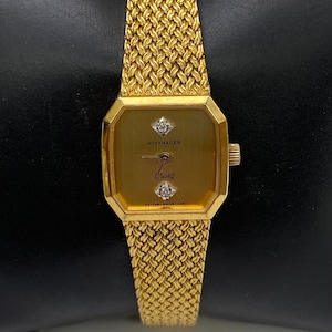 Vintage Classic Wittnauer Diamond Gold Plated Ladies Watch