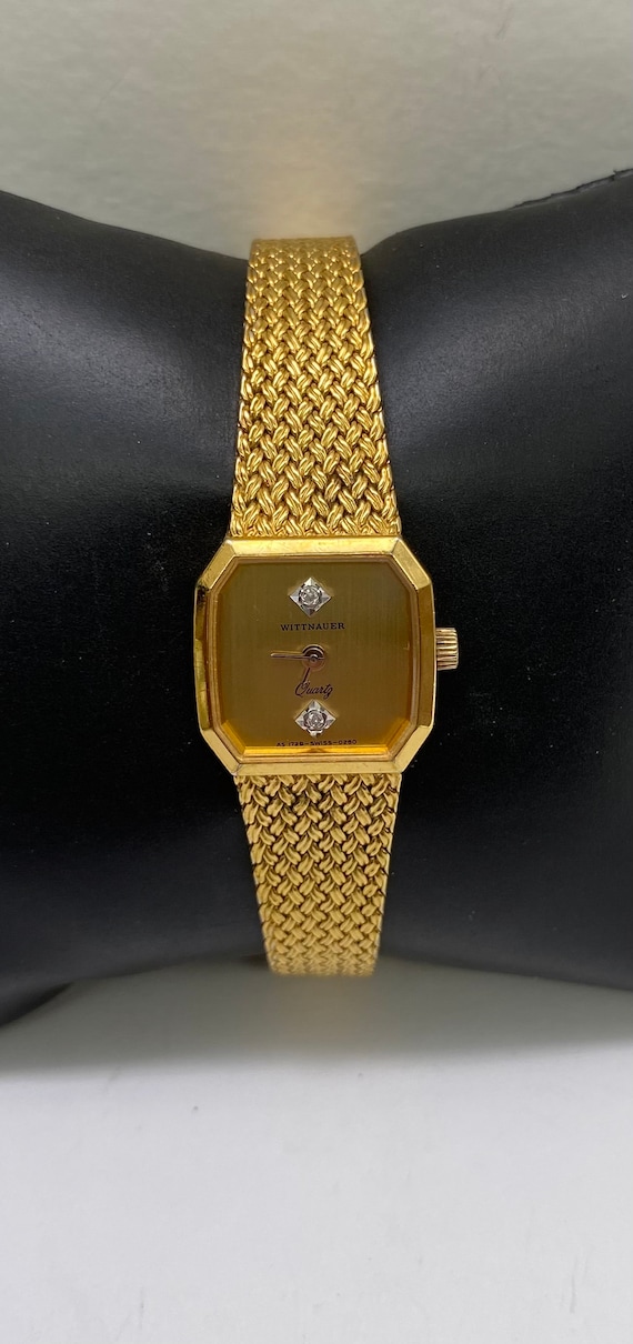 Vintage Classic Wittnauer Diamond Gold Plated Ladi