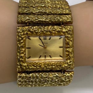 10k gold nugget watch - Etsy 日本