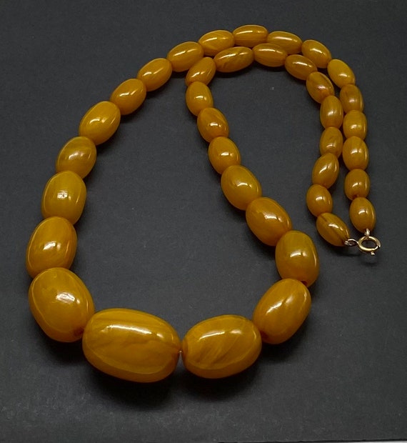 Estate Natural Beaded Amber Necklace 14k Gold Chain 19.5″ - Jewelry & Coin  Mart, Schaumburg, IL