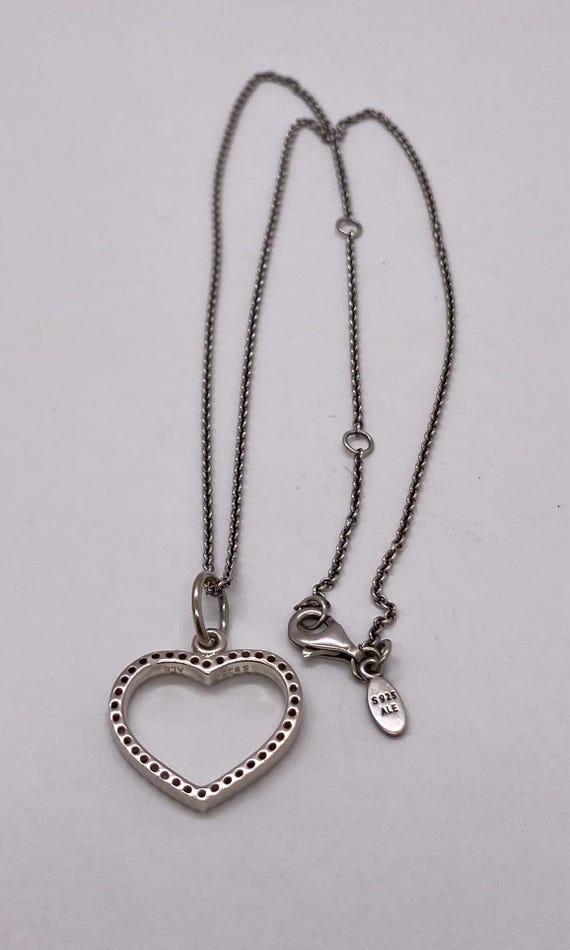 Collana Pandora Ale in argento sterling 925 con cuore aperto e zirconi cubici rosa - Italia