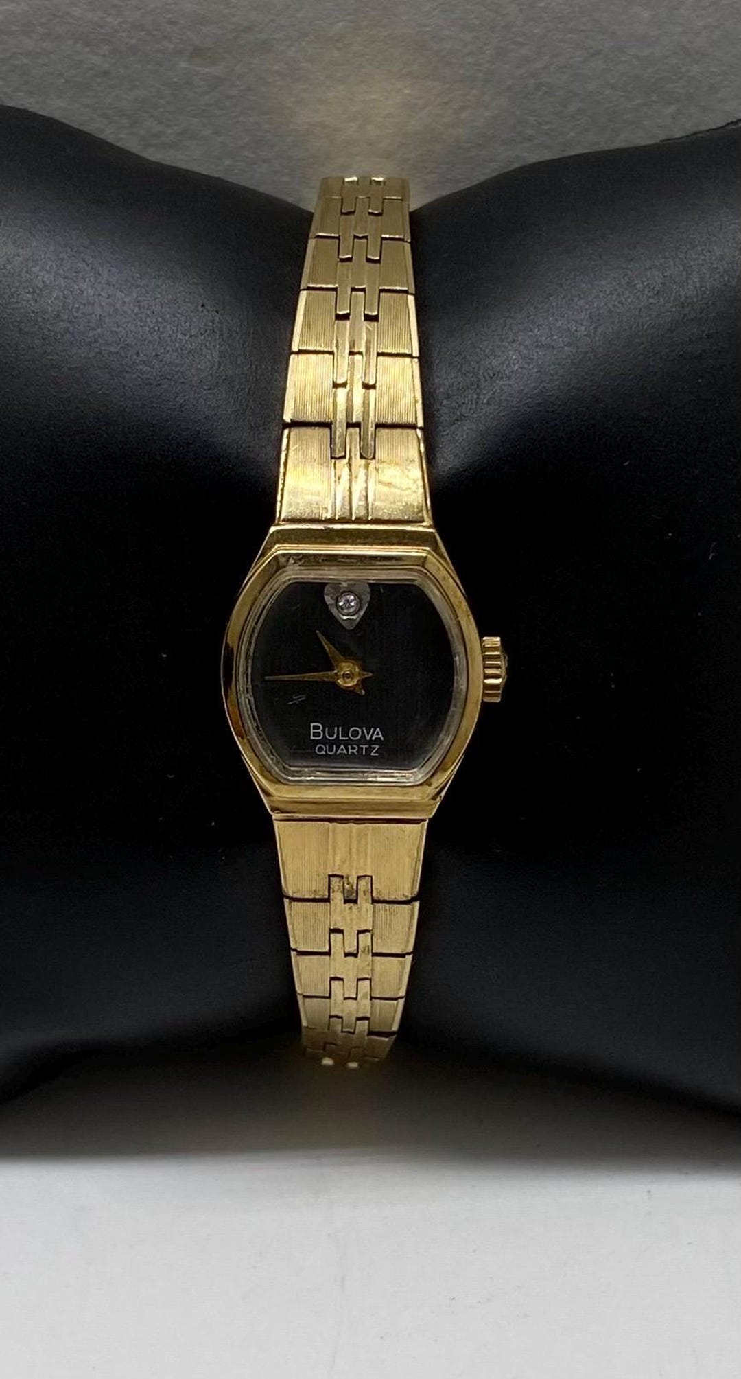Montre Femme Vintage Bulova Gold Field Avec Diamants - Occasion, Style Rétro élégant