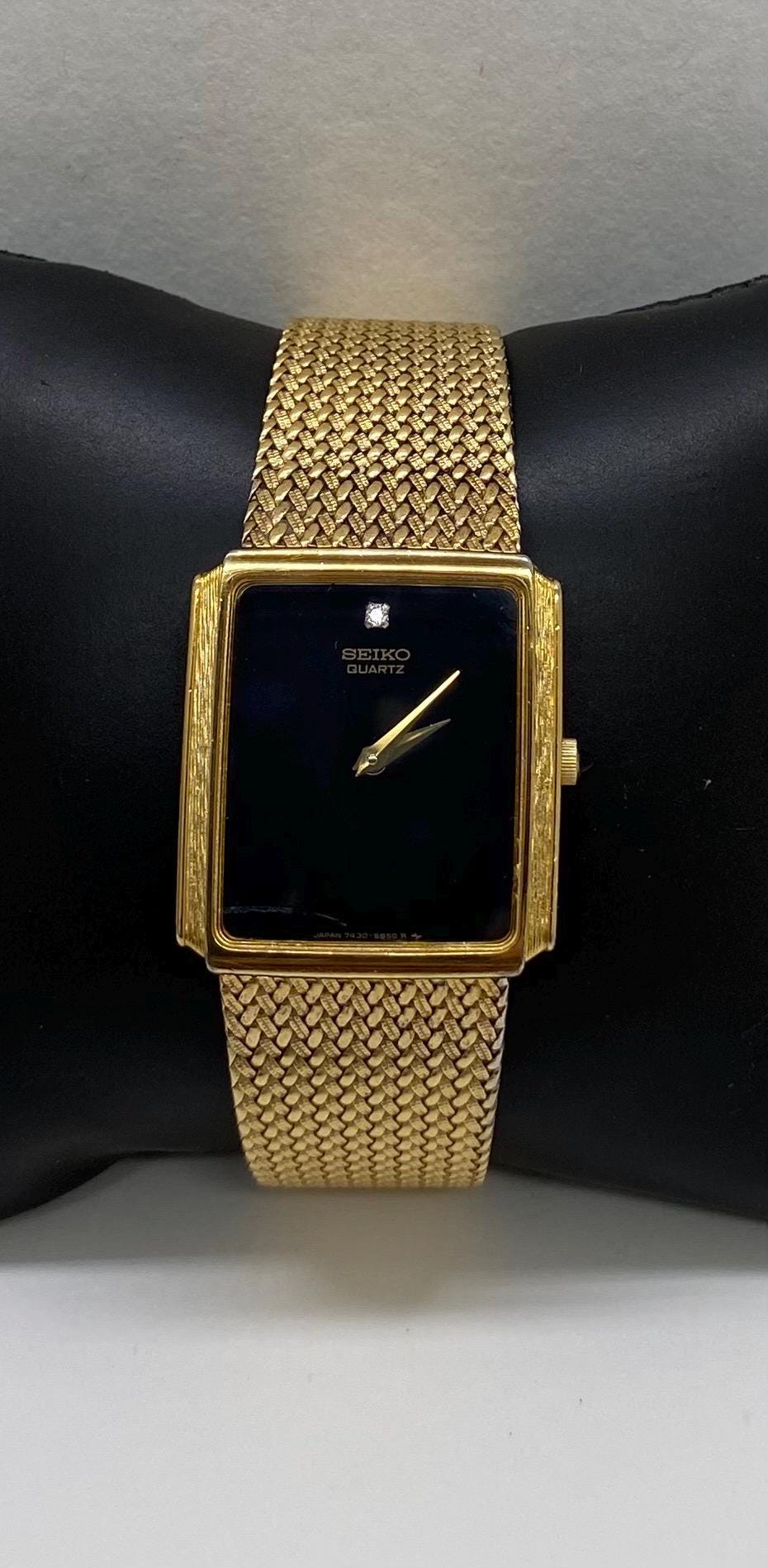Black gold seiko watch new arrivals