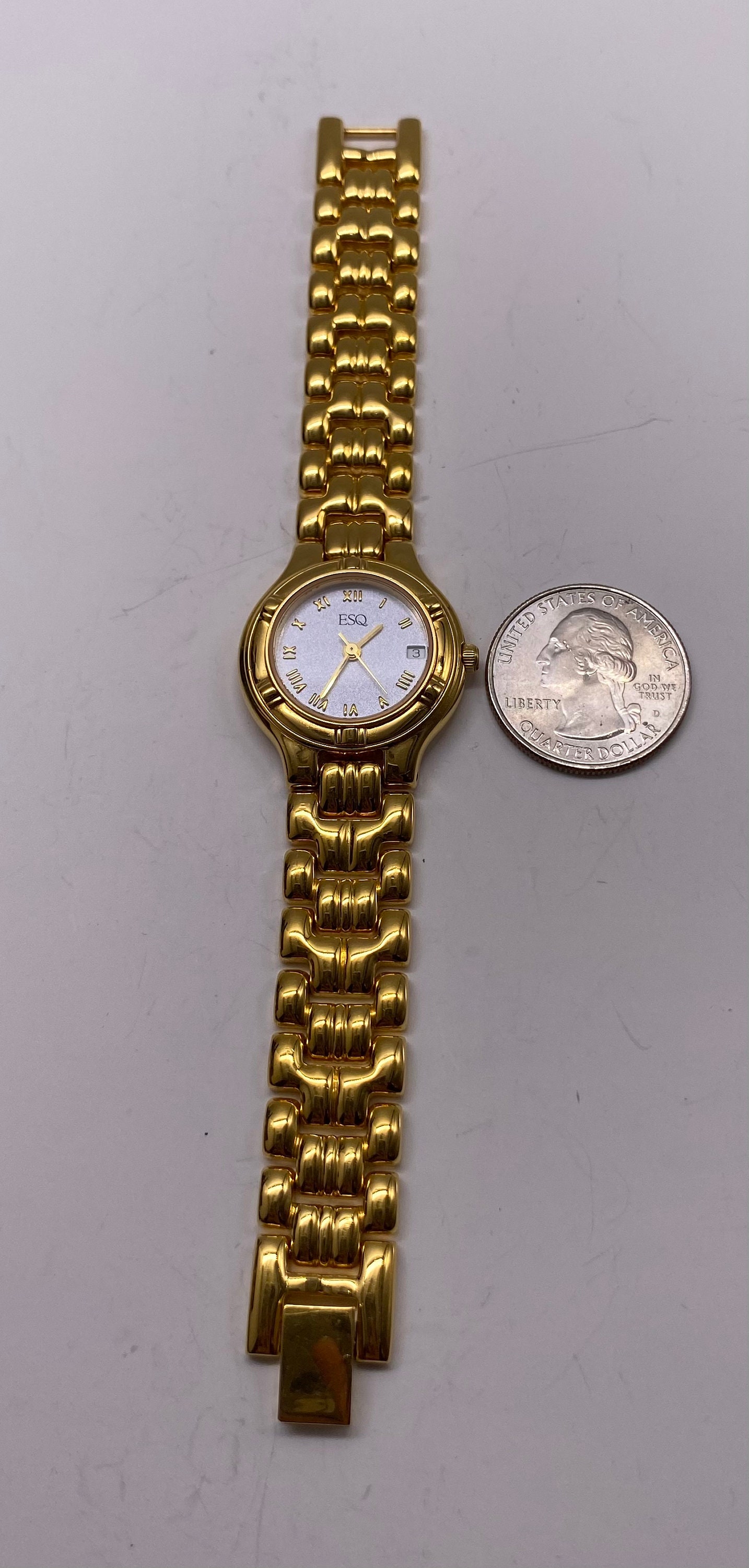 ESQ Swiss Gold Plated Ladies Watch - Etsy display picture 3