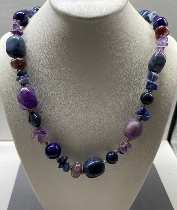 Vintage Natural Multi Gemstone Necklace