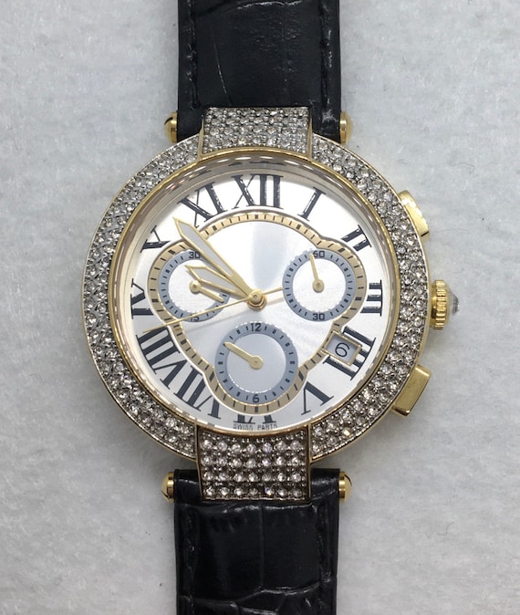 Bronzo Italy Chronograph Encrusted Crystal Watch - image 2