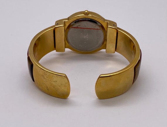 Gold Plated MOP Multi Gemstone Cuff Bracelet Wome… - image 4