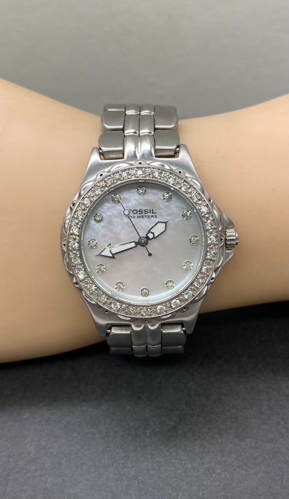 Fossil Classic Watch Women's Diamond Dial Stainle… - image 2
