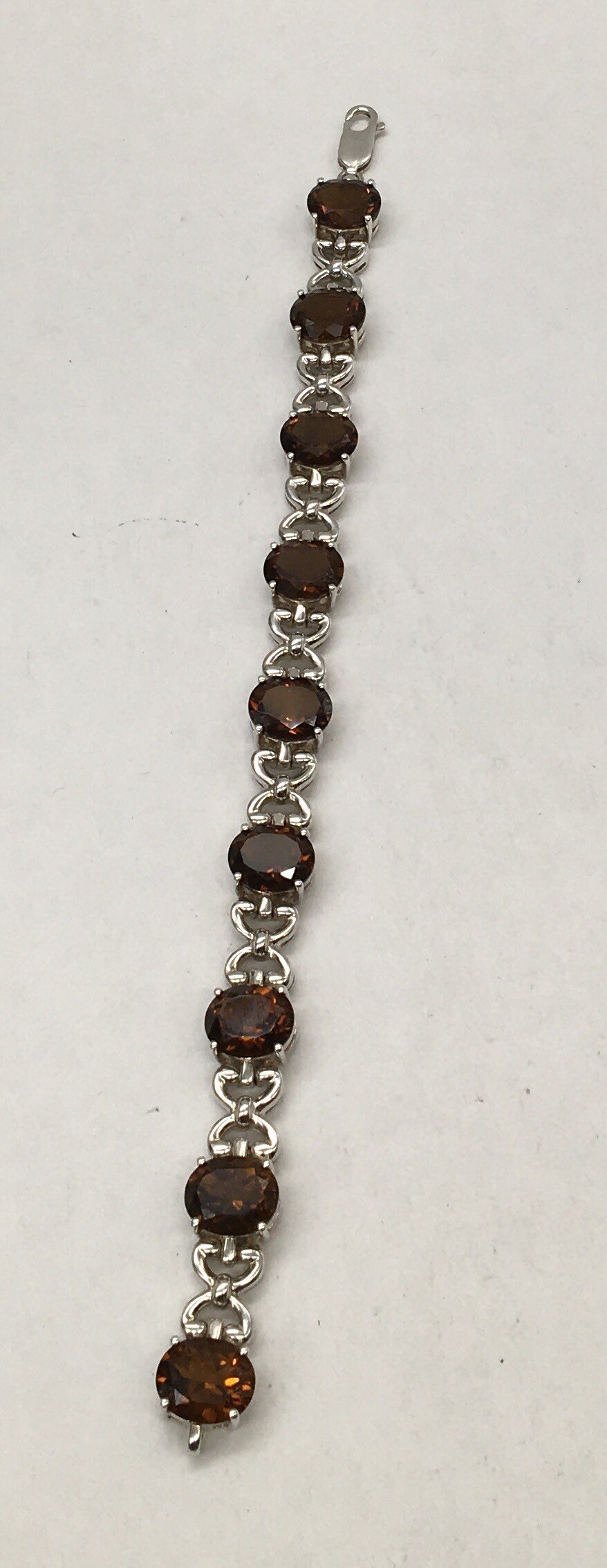 Smoky quartz sale tennis bracelet