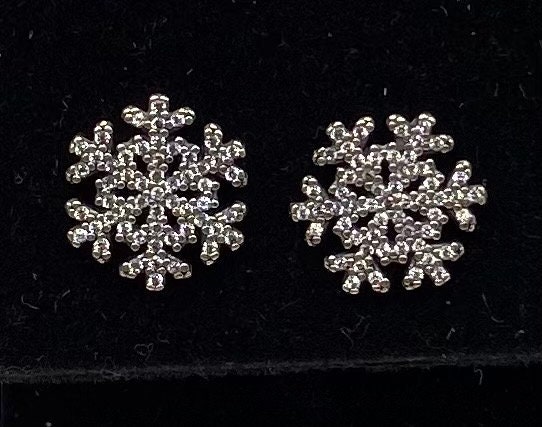 Tuscany Silver Orecchini A Perno Fiocco Di Neve In Argento Sterling 925 Riciclato - Gioiello Ipoallergenico In Confezione Regalo - 2