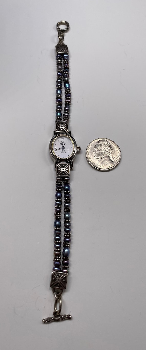 HARPO sterling silver 腕時計 Vintage Peyote Bird Sterling Silver & Black Pearl Watch
