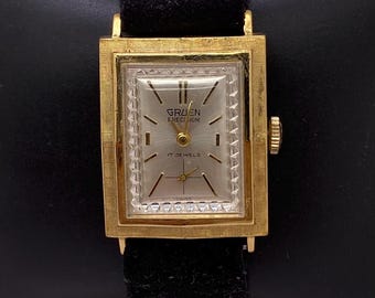Waltham Ladies Watch 12K Gold Filled Band Manual Wind - Vintage - Etsy