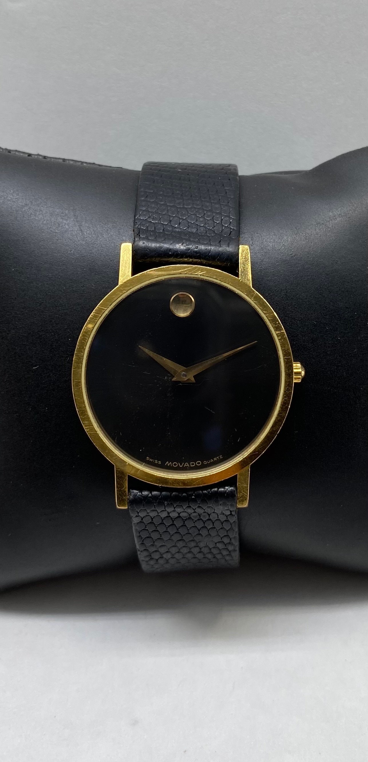 Vintage 70s Movado Museum Black Dial Watch - Etsy