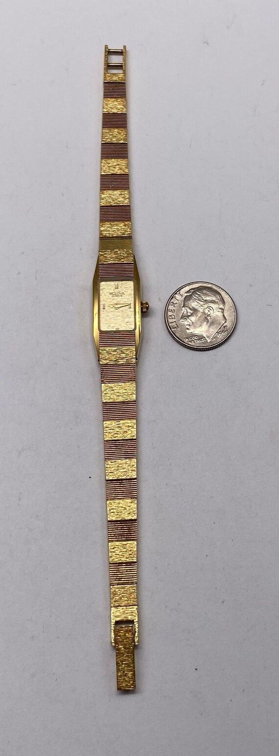 Vintage Bulova Classic Gold Plated Ladies Watch - image 3