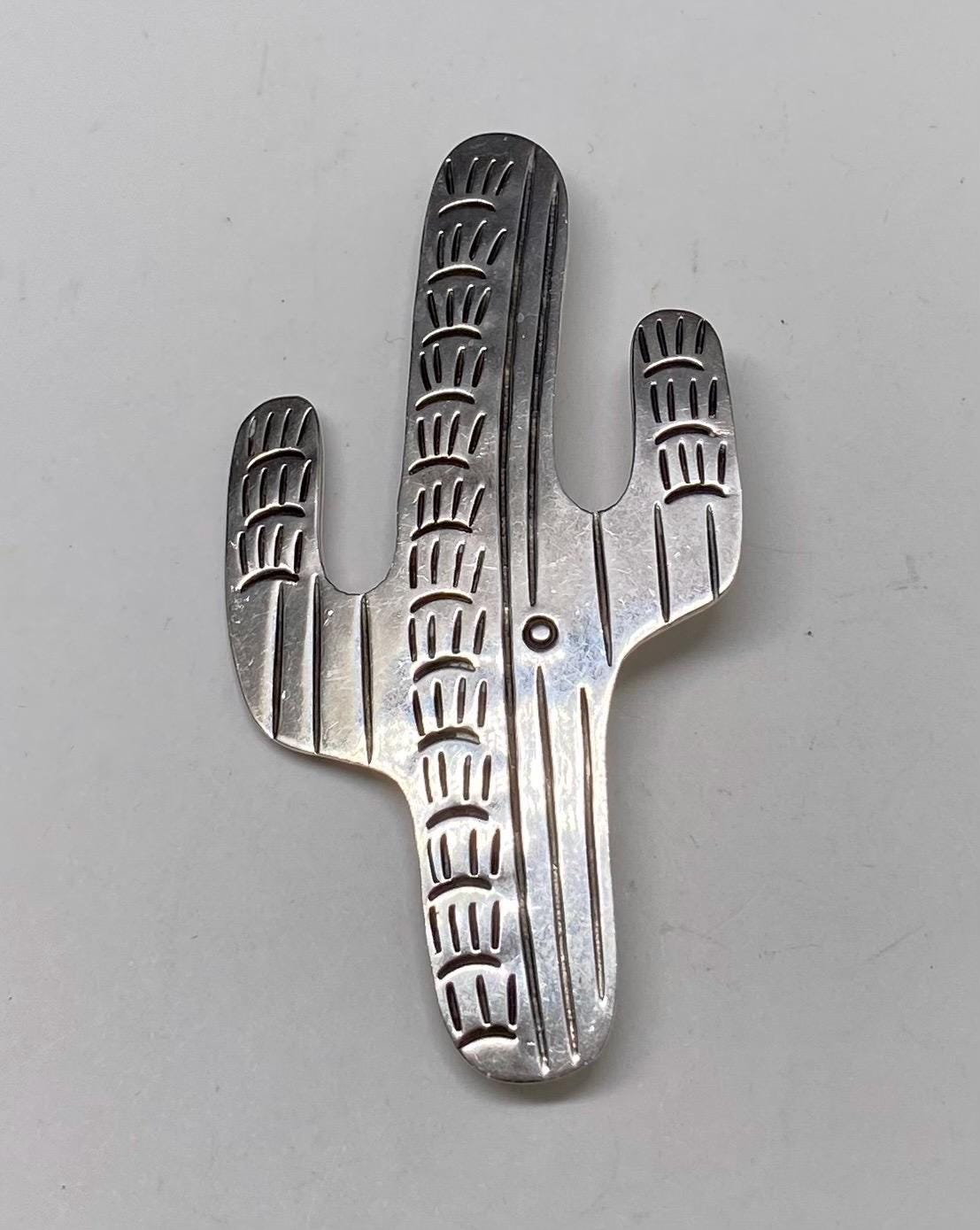 Grande Broche Ancienne En Argent Massif 925 - Style Branche Feuille, Taxco Mexico