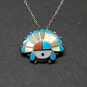 DURAN ZUNI SV925 インレイネックレス Duran Zuni Pendant - Etsy