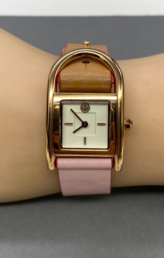Tory Burch Watch Rose Gold Plated with Pink/Brown… - image 3