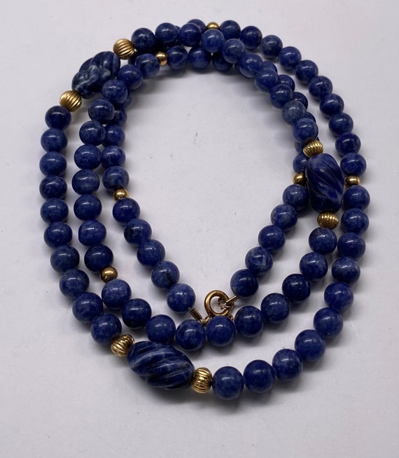 Lapis Lazuli Mala - Pandit.com