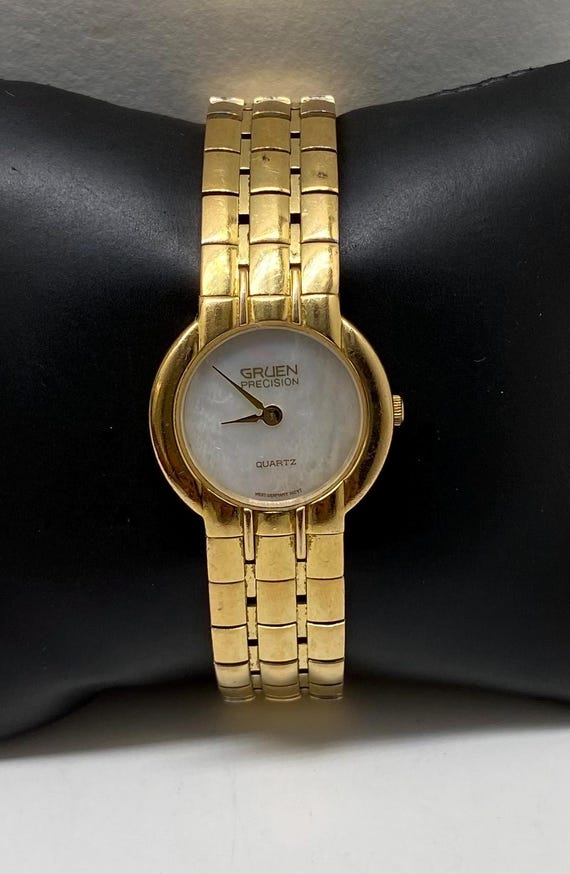 Vintage Precision by Gruen Wristwatch Gold Tone Quartz Analog Women Watch s-l400.jpg main image 4