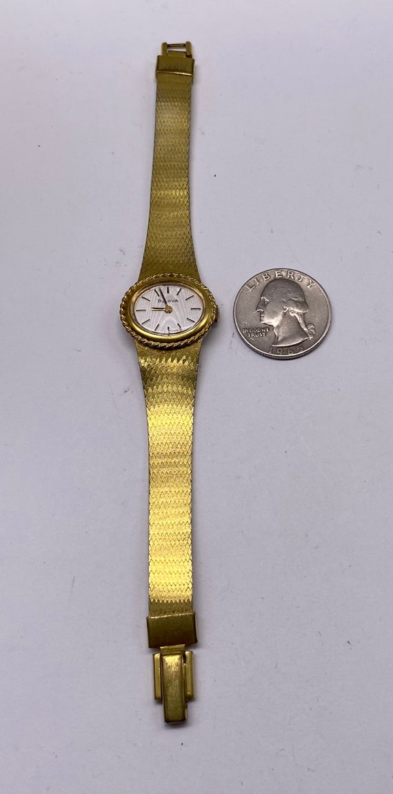 Vintage Gold Plated Bulova Ladies Watch - image 4