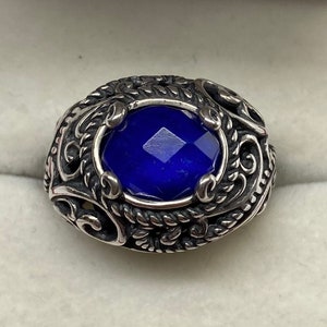 Carolyn Pollack Sapphire Doublet Gemstone Sterling Silver Ring
