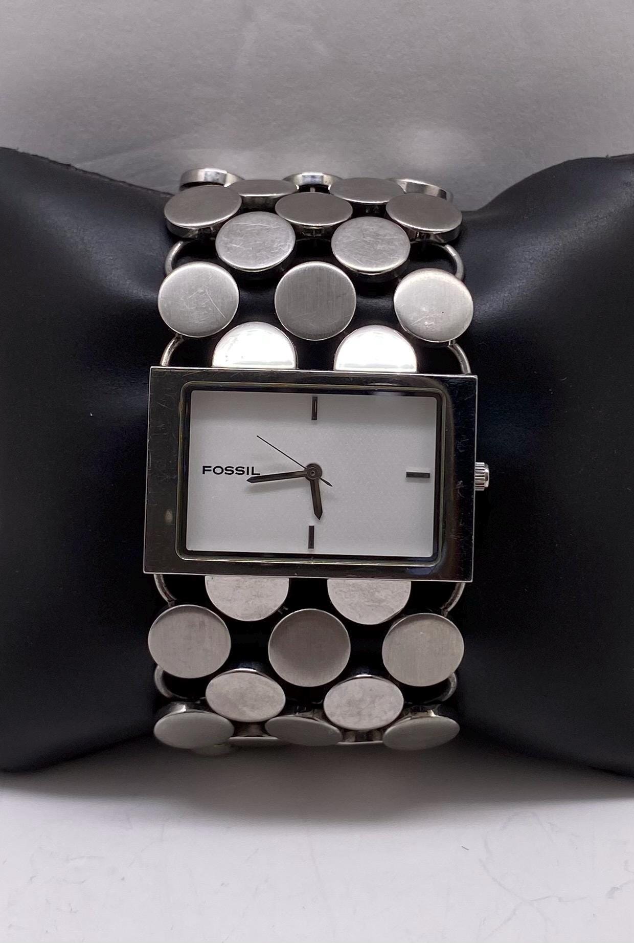 Fossil Watch F2 Stainless Steel Wide Bracelet Watch - Etsy display picture 1