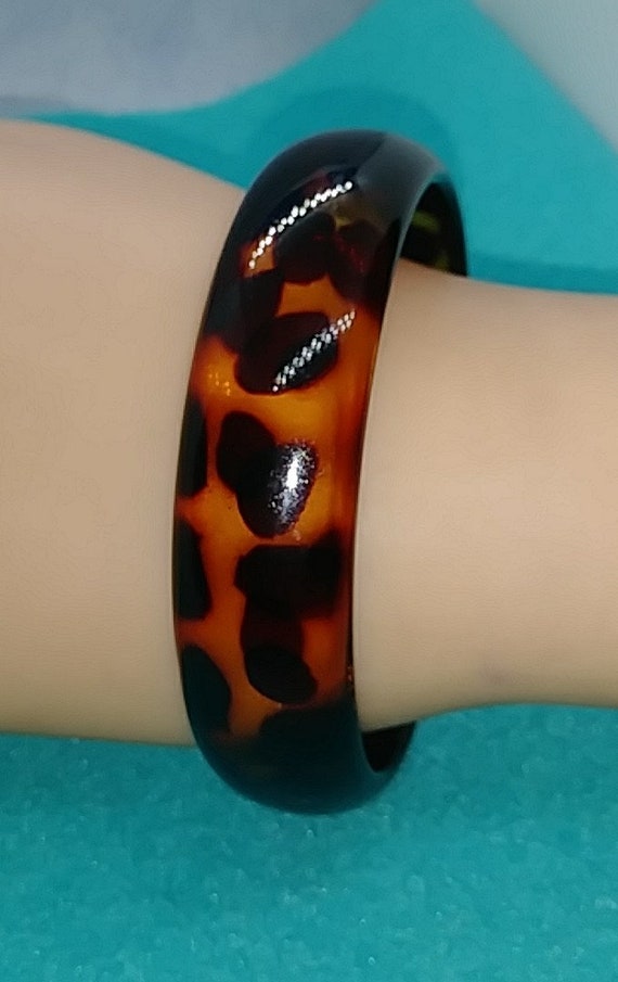 Bakelite Rare Brown Tortoise Bakelite Bracelet Vin