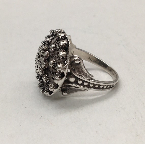 Antique Art Deco Sterling Silver Ring - image 3