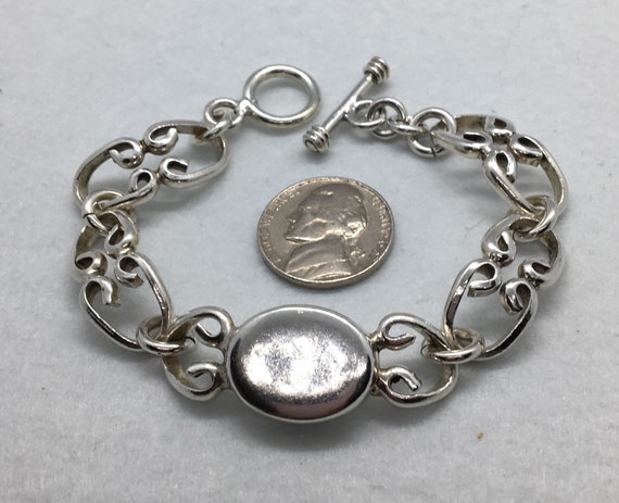 Vintage Jewelry sterling silver chunky bracelet