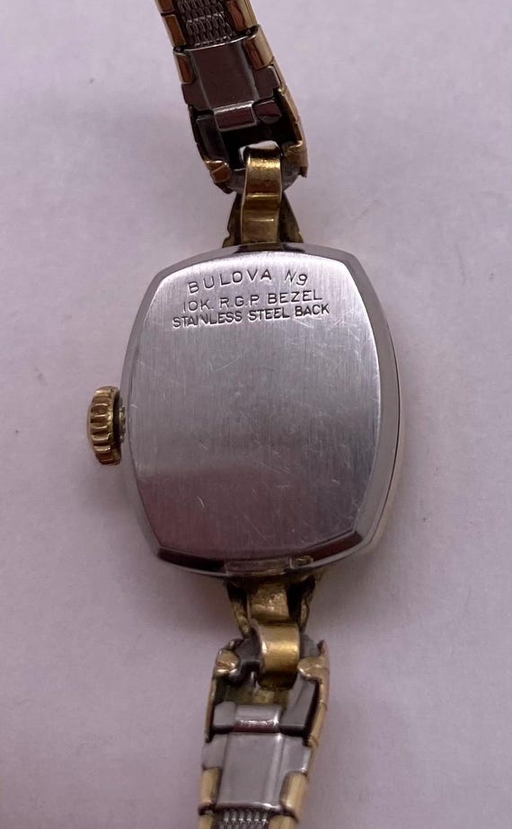 Vintage Bulova 10k Gold Filled Watch Swiss Mechanical Brown Dial Ladies Watch View 5