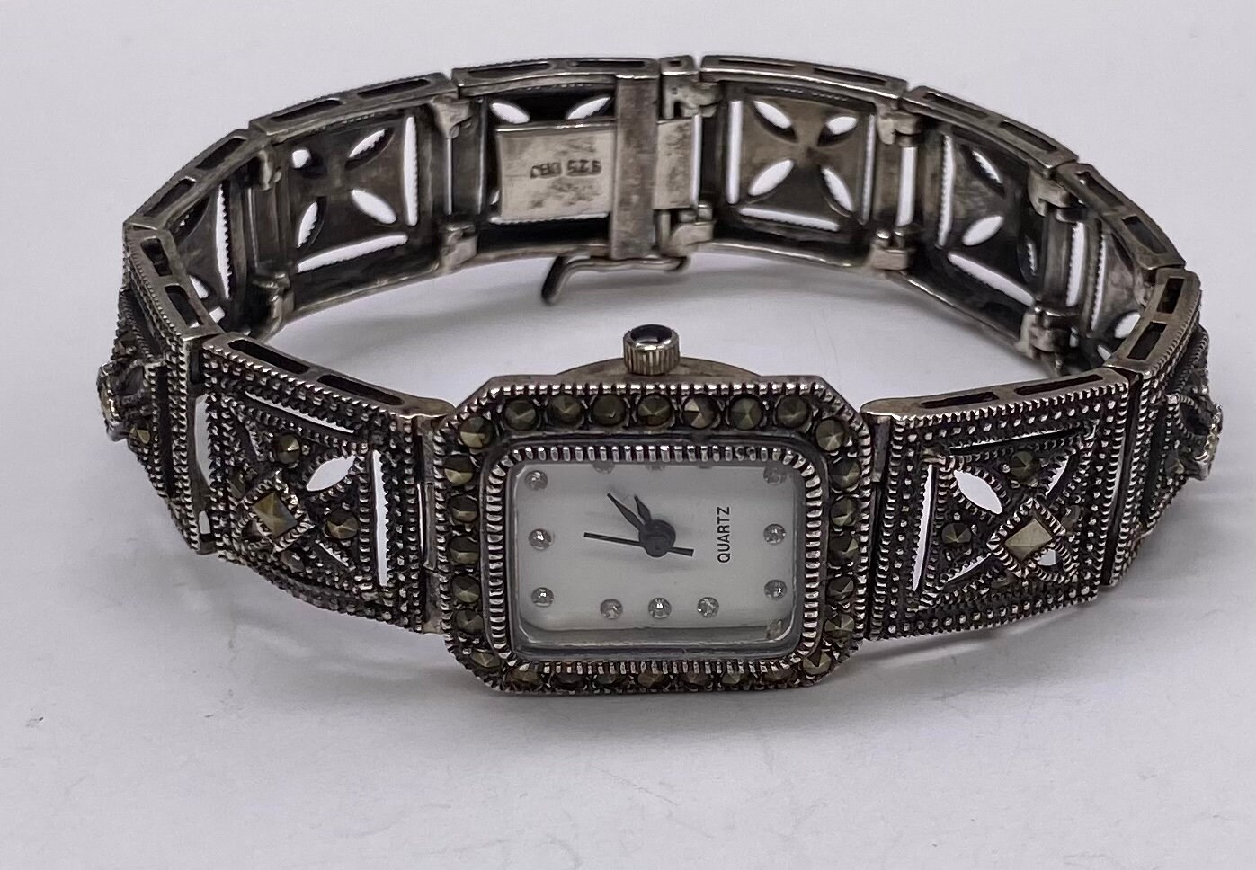 Vintage Art Deco Sterling Silver & Marcasite Ladies Watch - Etsy