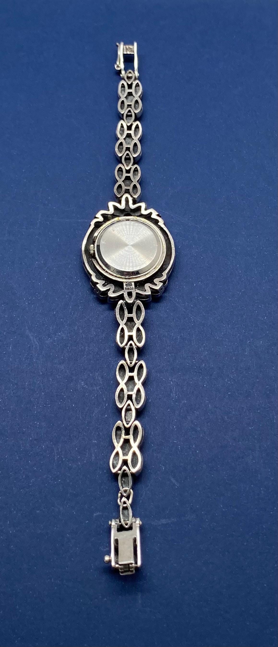 ヴィンテージ BOMA スターリング 925 レディース 腕時計 ヴィンテージ BOMA スターリングウォッチ マーカサイト＆アメジスト