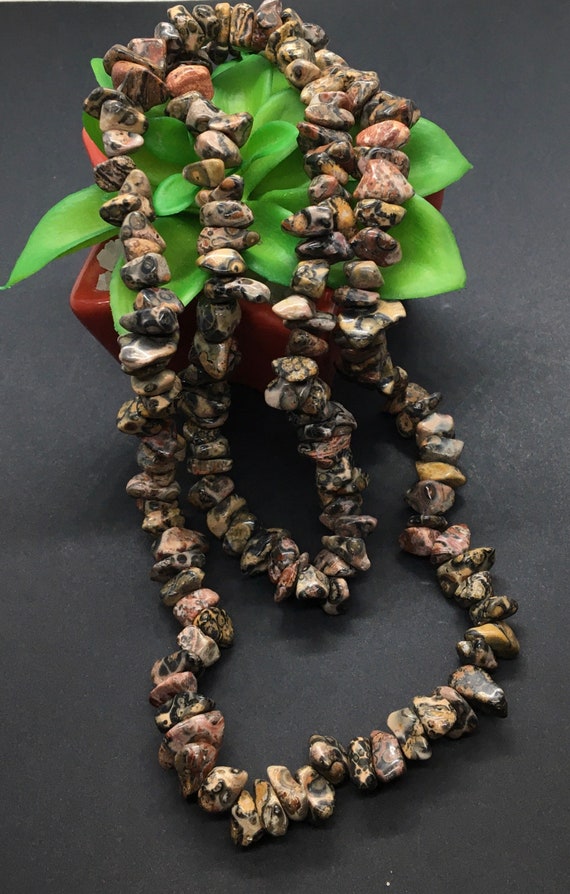 Leopard Jasper Single Strand Necklace