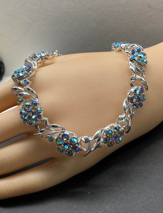 Vintage Art Deco AB Crystal Rhinestone Choker Nec… - image 3