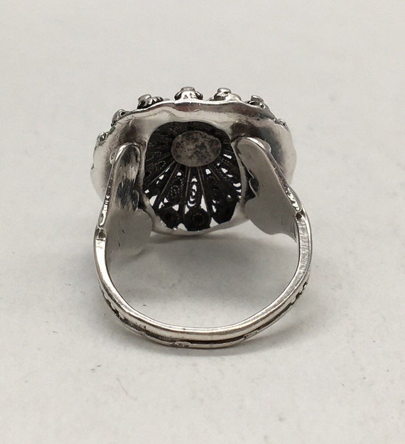 Antique Art Deco Sterling Silver Ring - image 4