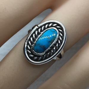 Vintage sterling silver southwest turquoise ring
