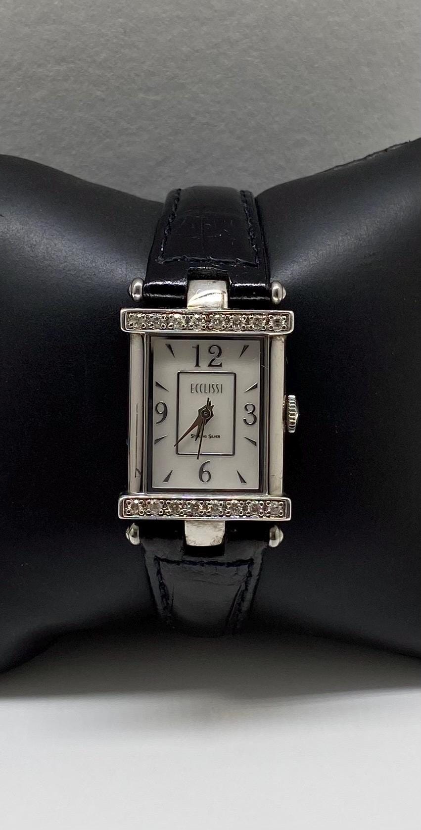 Vintage Ecclissi Sterling Silver MOP Diamond Classic Ladies Watch Etsy Canada