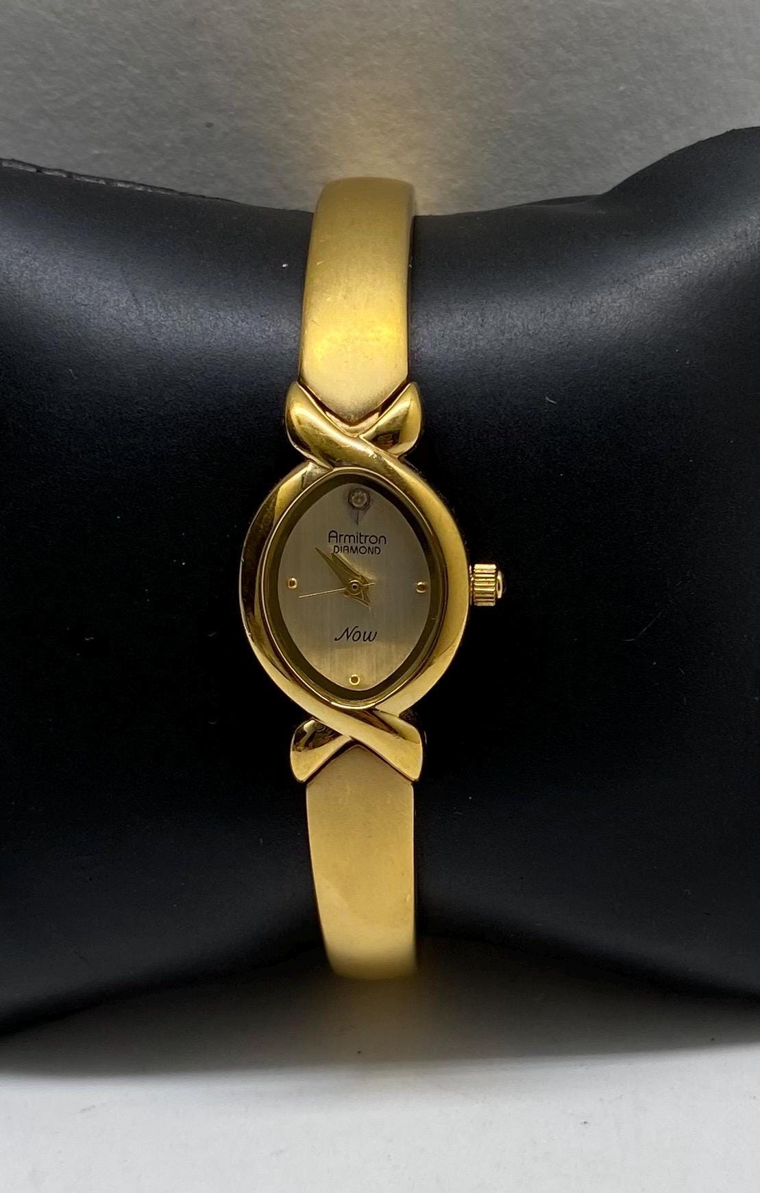 Armitron Now Gold Plated Diamond Women display picture 3