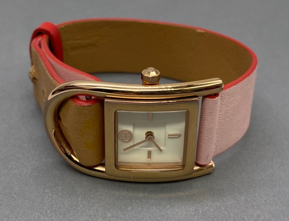 Tory Burch Watch Rose Gold Plated with Pink/Brown… - image 2