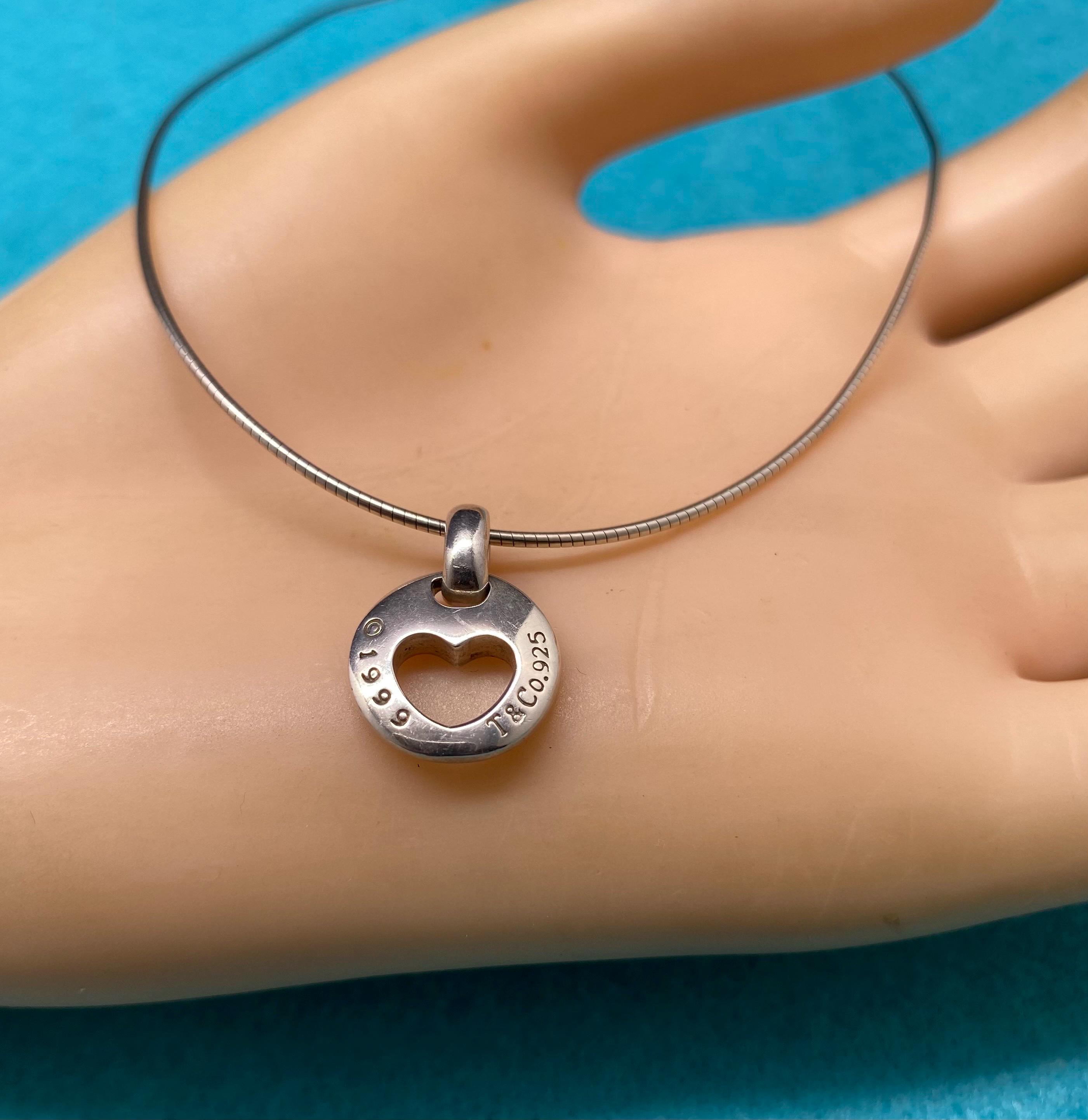 Vintage Tiffany & Co 925 Sterling Silver 1999 Heart Stencil