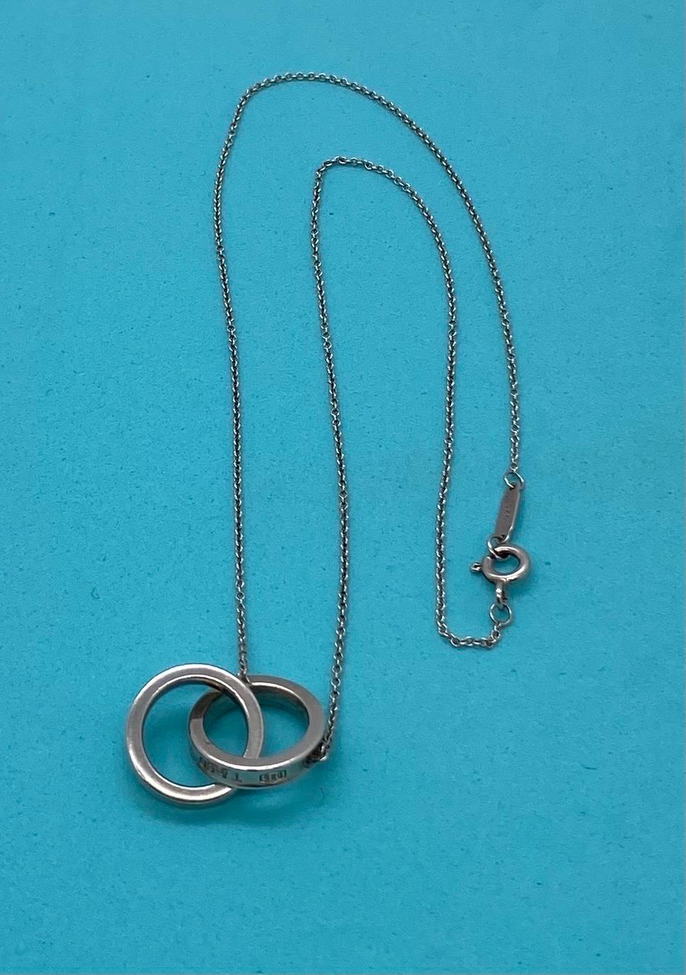 Tiffany & Co. 1837 Sterling Silver Interlocking Rings Necklace - Etsy