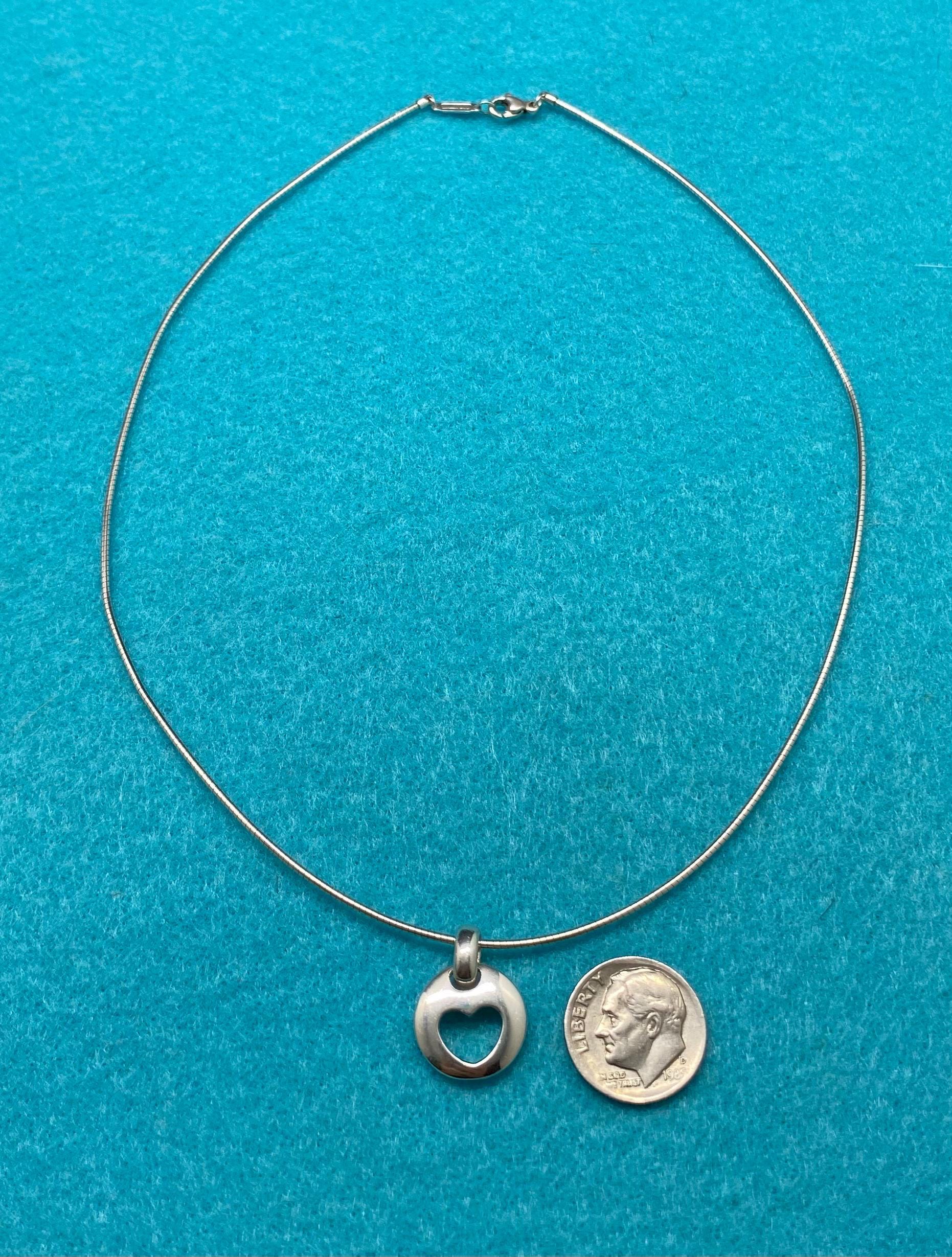 ティファニーシルバー（925）ネックレス（1999) Vintage Tiffany & Co 925 Sterling Silver 1999 Heart Stencil