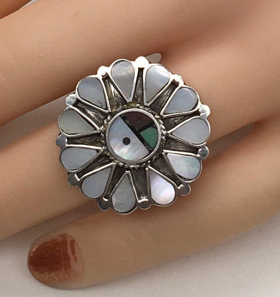 Vintage Sterling Silver Zuni Ring - image 2