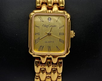 Vintage Oleg Cassini Gold Plated Diamond Ladies Watch Etsy Singapore