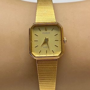 Vintage Art Deco Casio reloj chapado en oro senoras reloj clasico Etsy Mexico